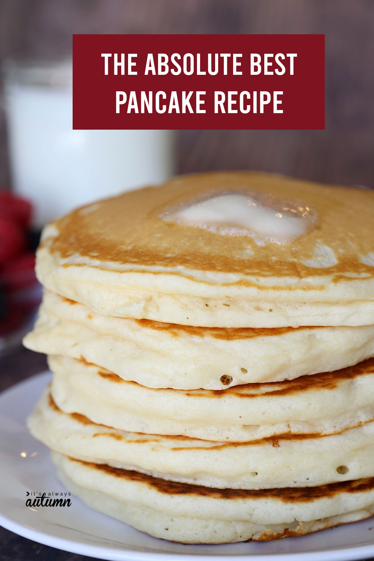 These fluffy pancakes are so easy to make from scratch and they taste absolutely amazing!