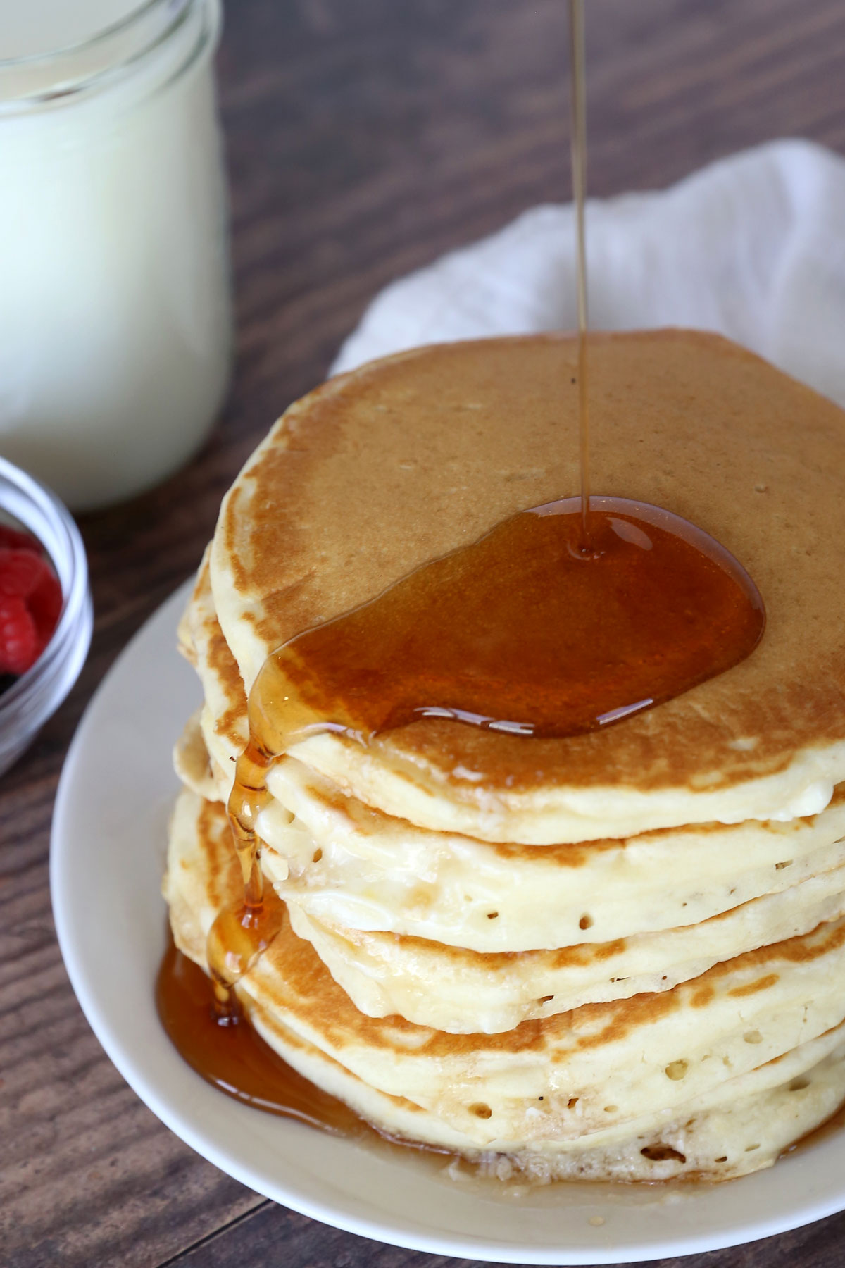 Fluffy pancakes with syrupe