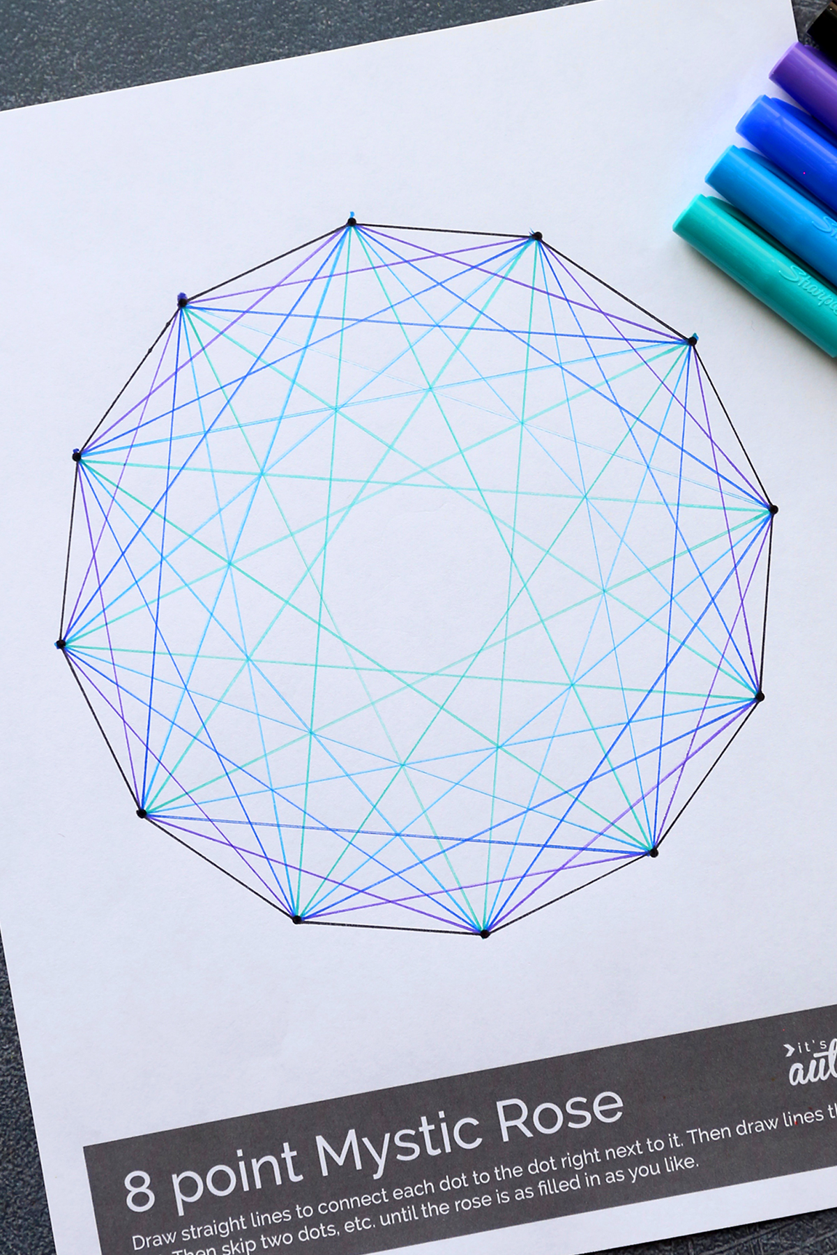 Geometric Line Art Worksheets easy art project for kids! - It's