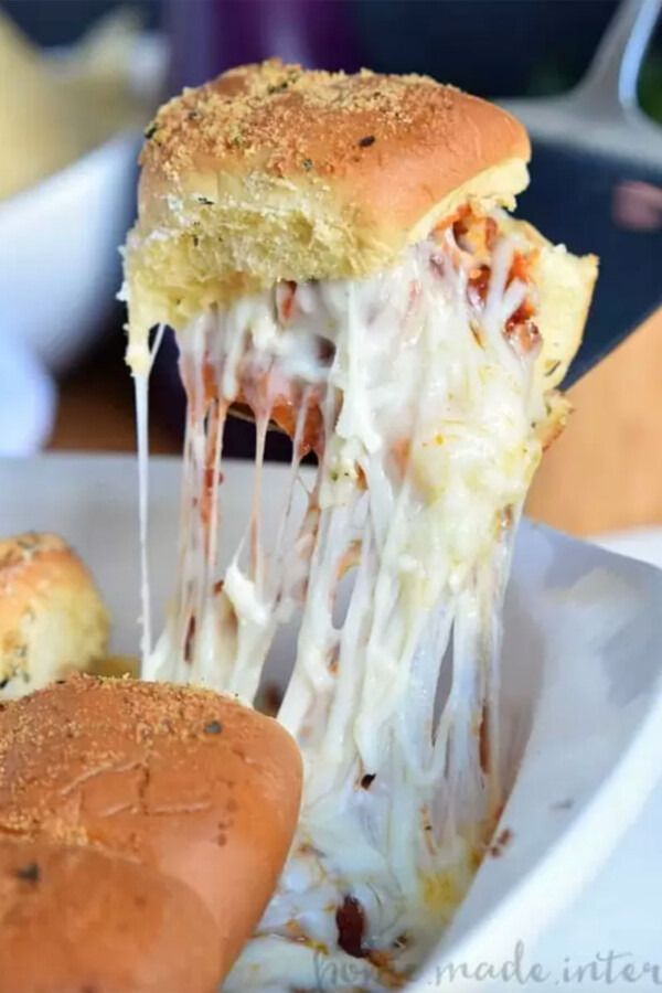 Meatball slider with cheese