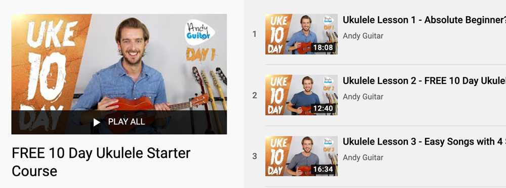 free online ukelele class for kids