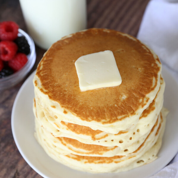 These fluffy pancakes are so easy to make from scratch and they taste absolutely amazing!