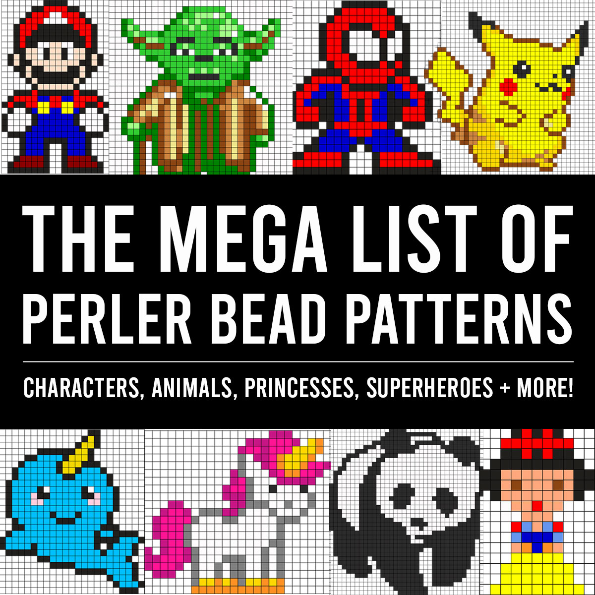 The GIANT list of Perler Bead Patterns fuse beads, melty beads - It's Always Autumn