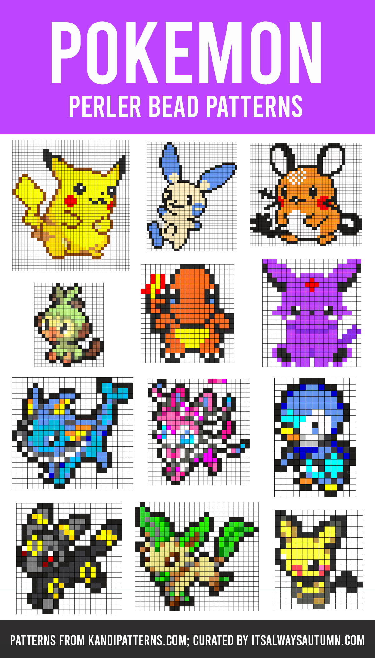 Pokemon Perler bead patterns