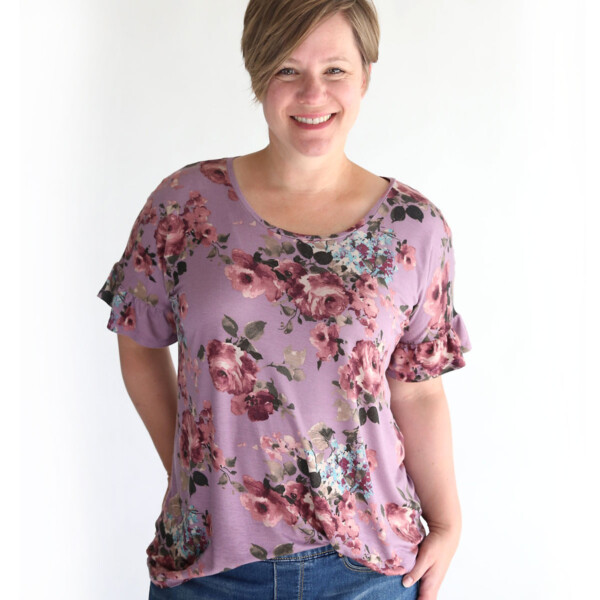 Easy to sew flutter sleeve blouse