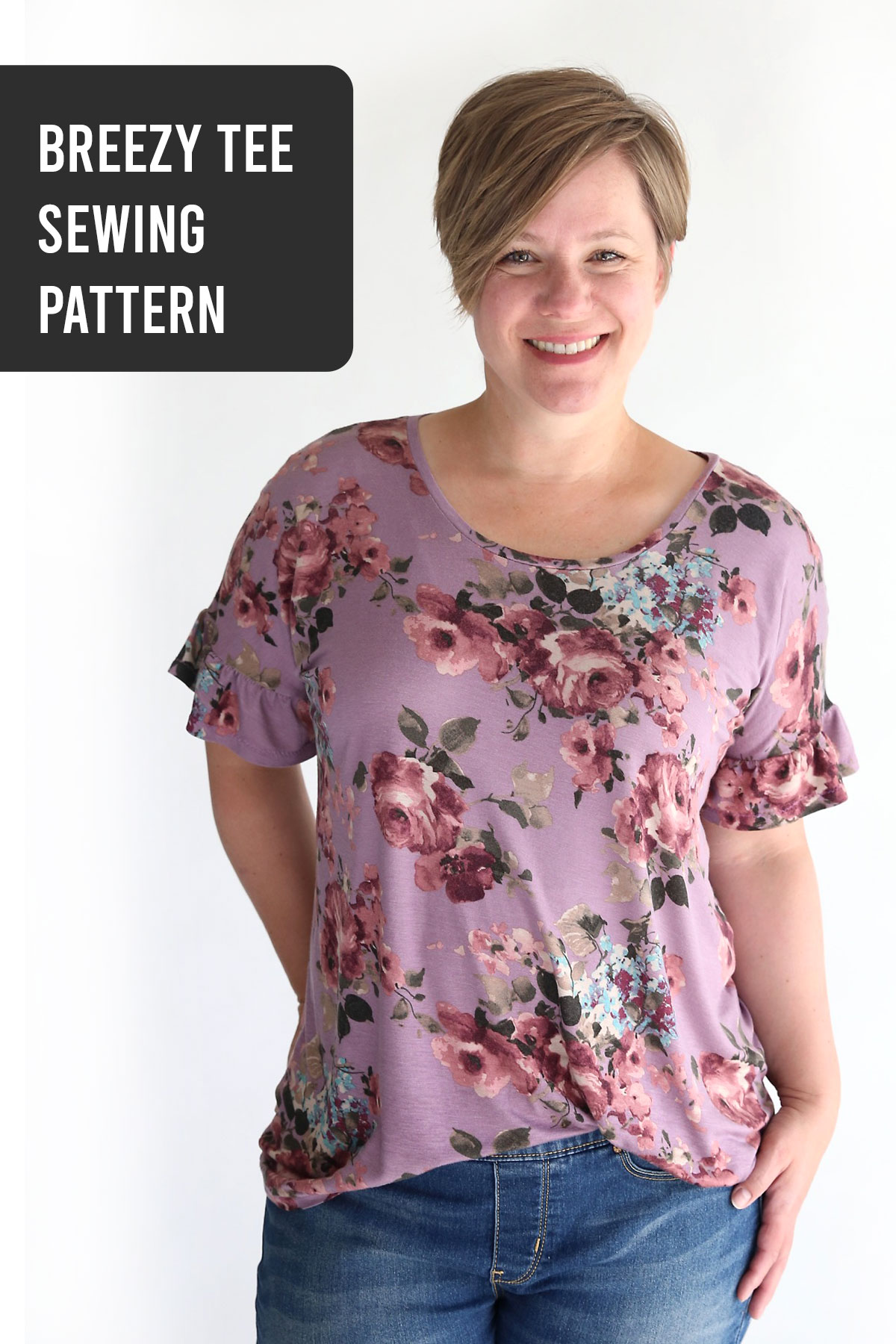 The breezy tee sewing pattern + flutter sleeves