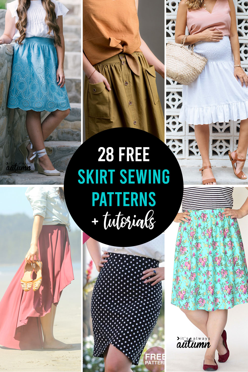 28 free skirt sewing patterns