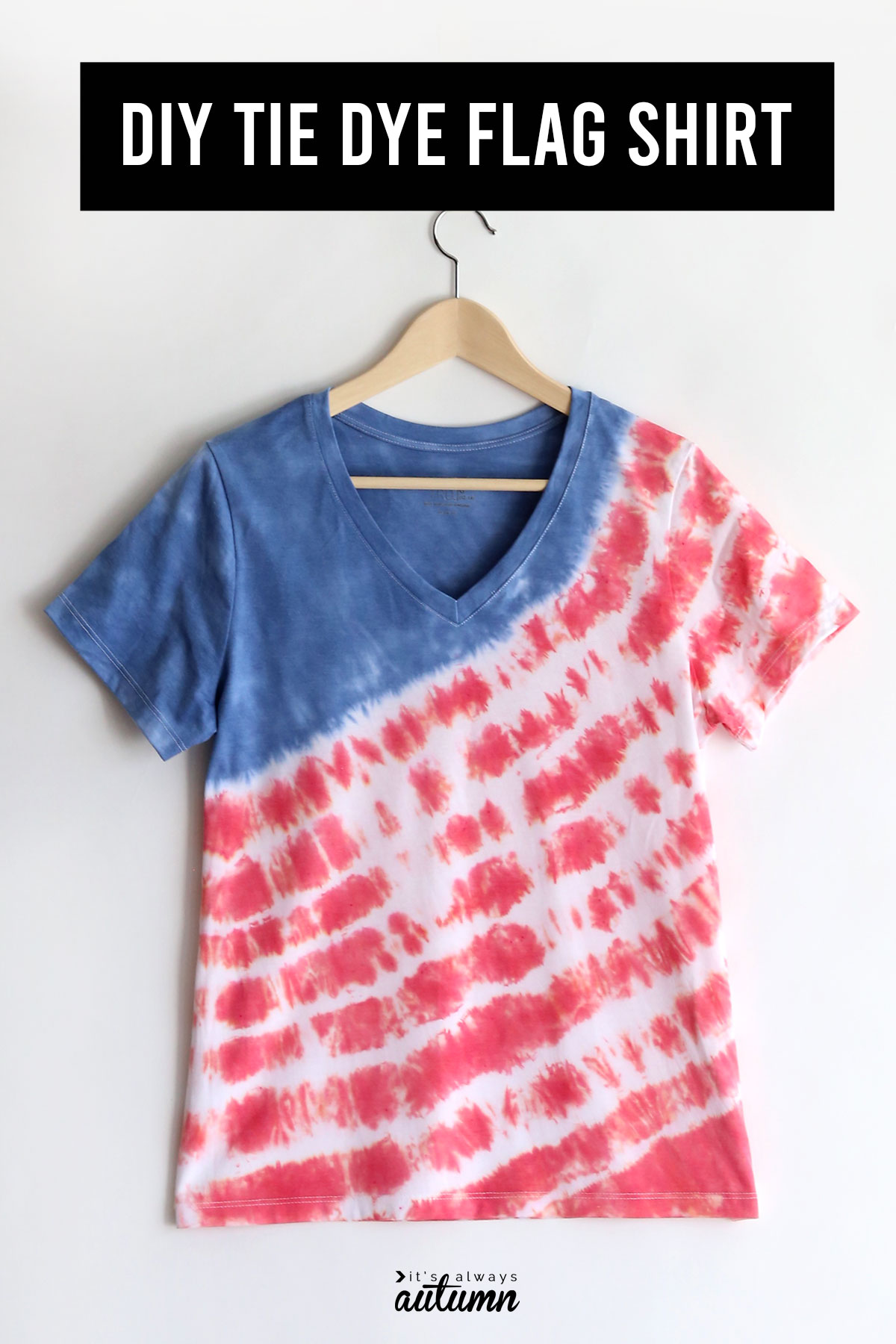 How to make a red white and blue tie dye flag shirt