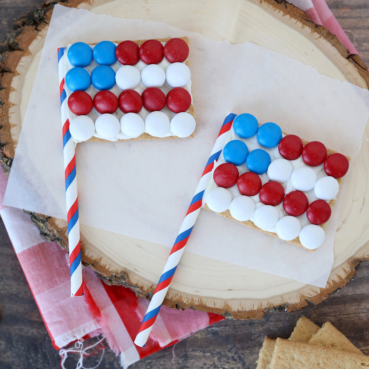 Grehem cracked flags for July 4th
