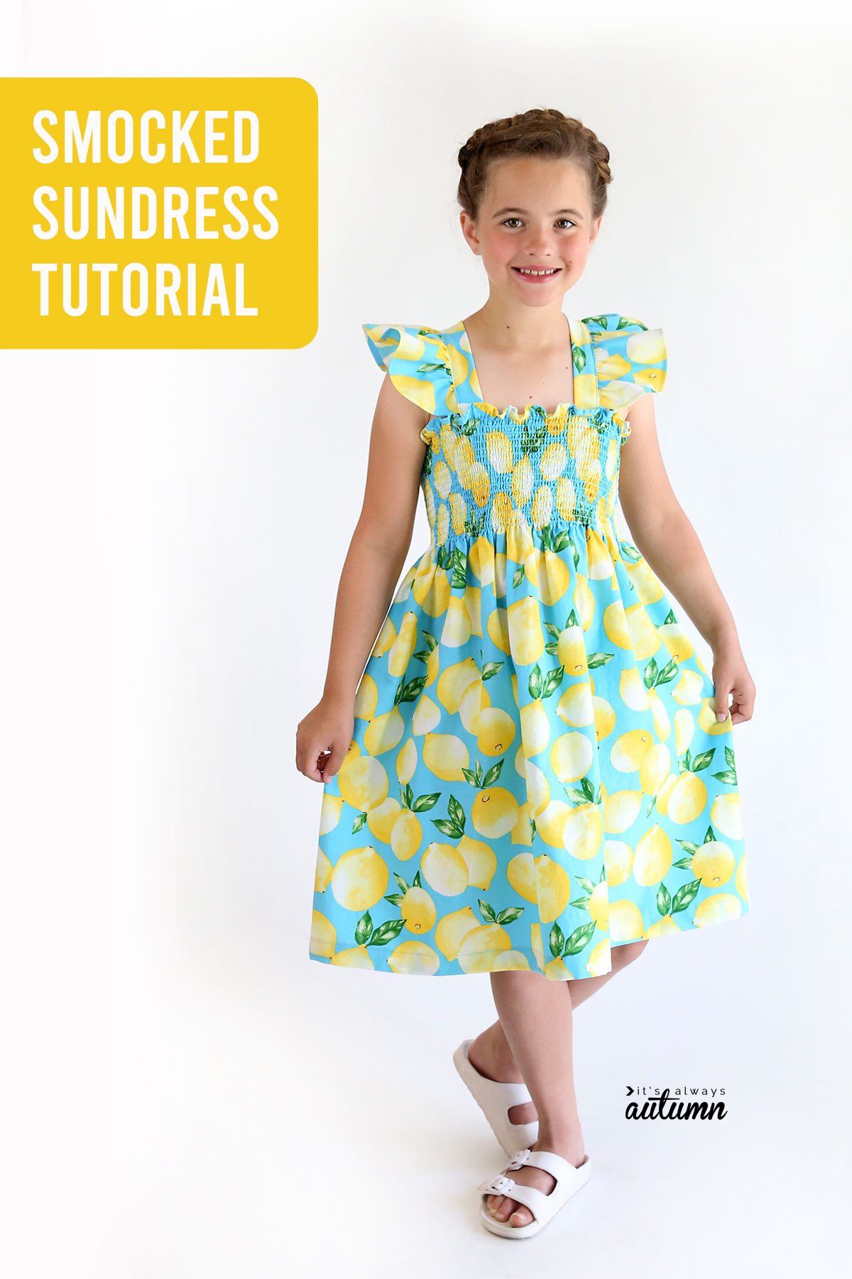 How to make a cute sundress using pre-smocked fabric