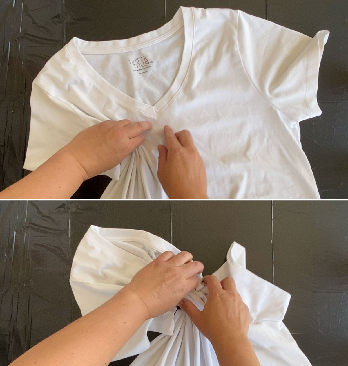 How to apply rubber bands to shirt for tie dye