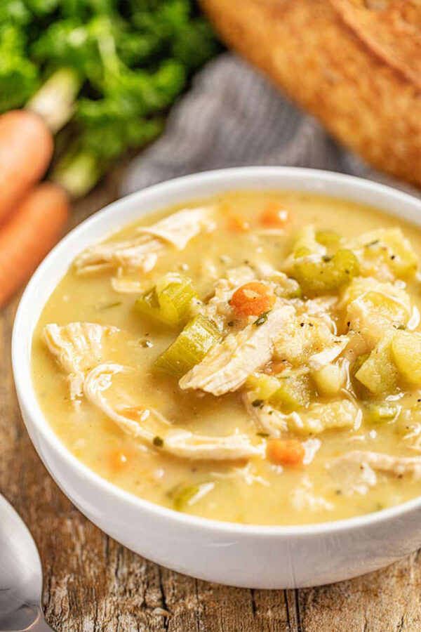 slow cooker turkey soup.