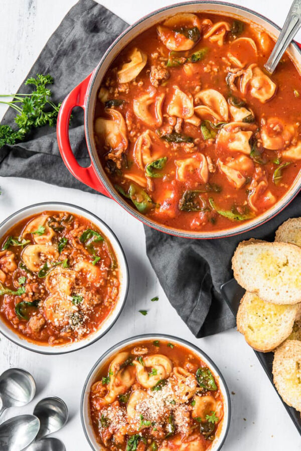 Tortellini soup.