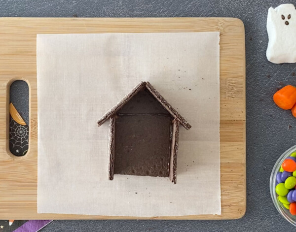 Completed graham cracker "gingerbread house"