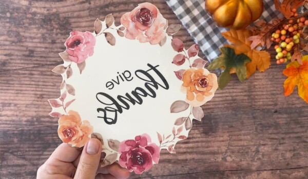 Cut around the floral design