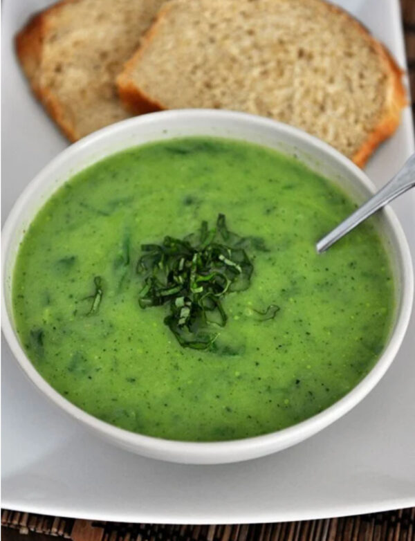 Healthy spinach soup.