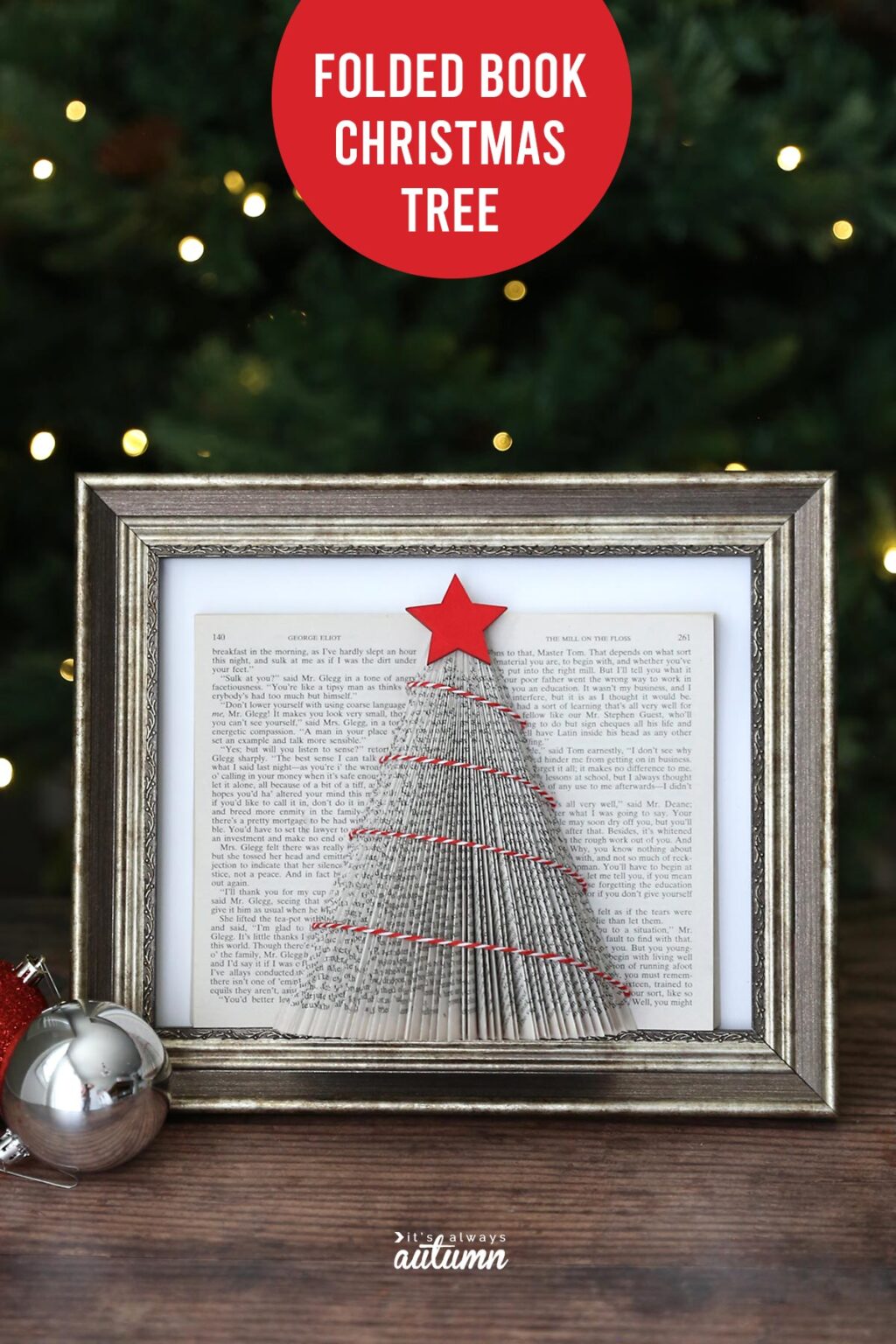 How to make a Folded Book Christmas Tree - It's Always Autumn