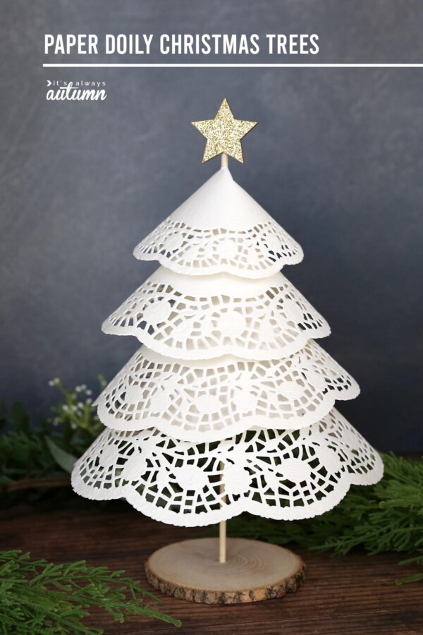 Make Paper Doily Christmas Trees {w/Dollar Store supplies} - It's ...