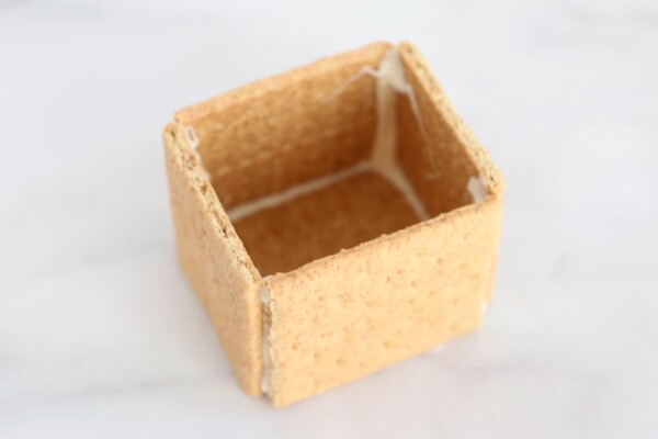 Small box made of graham crackers