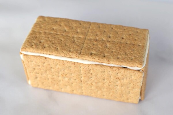 Box made of graham crackers
