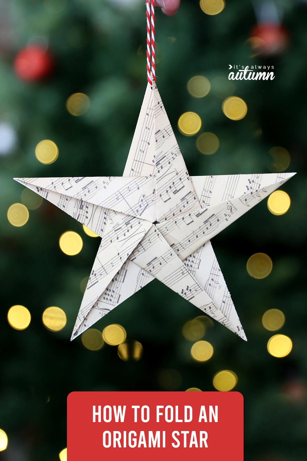 How to Make an Origami Star for Christmas - Easy Crafts For Kids