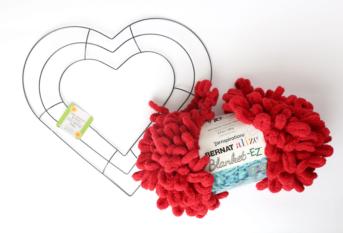 HOW TO MAKE A HEART WREATH USING DOLLAR TREE