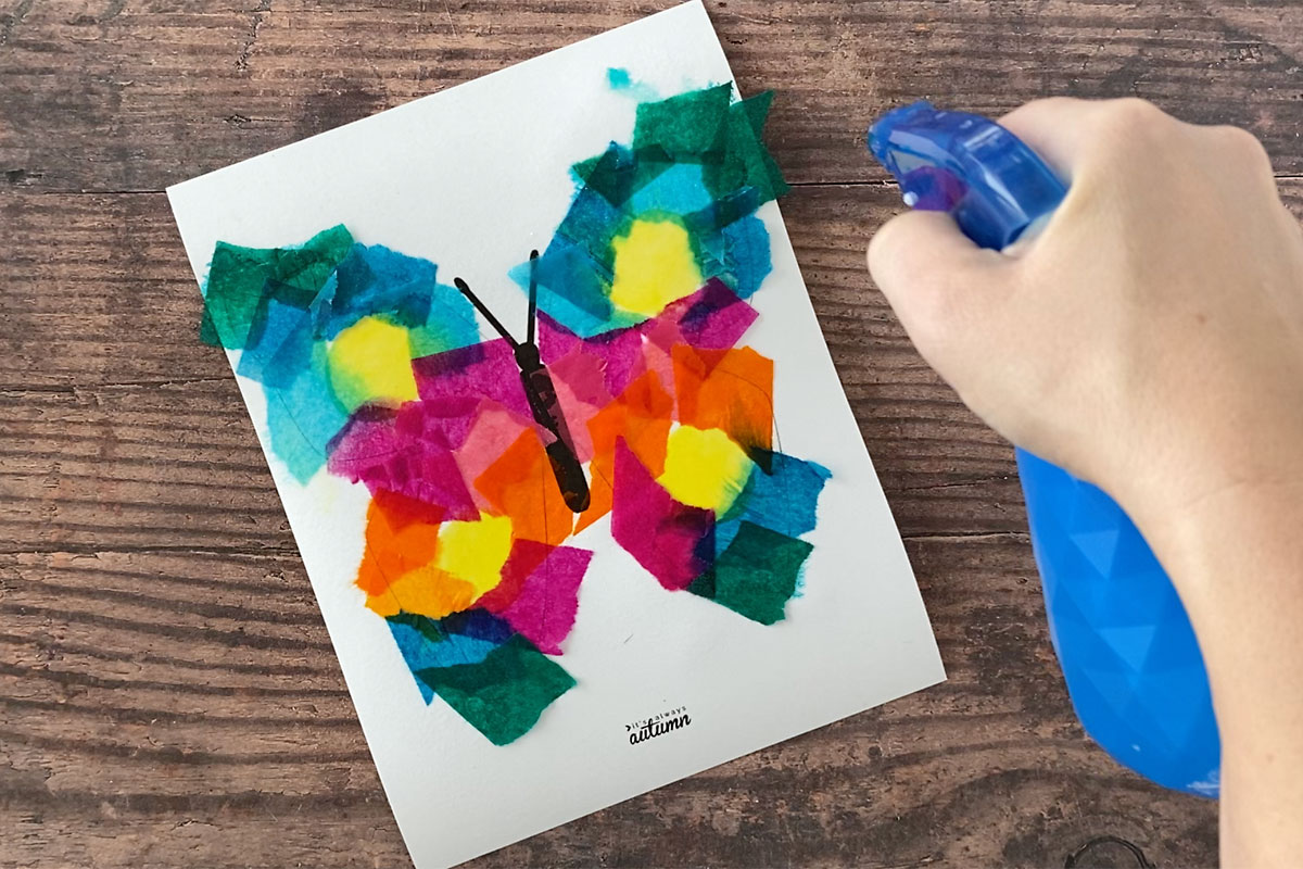 Tissue Paper Butterfly Art {easy project for kids} - It's Always