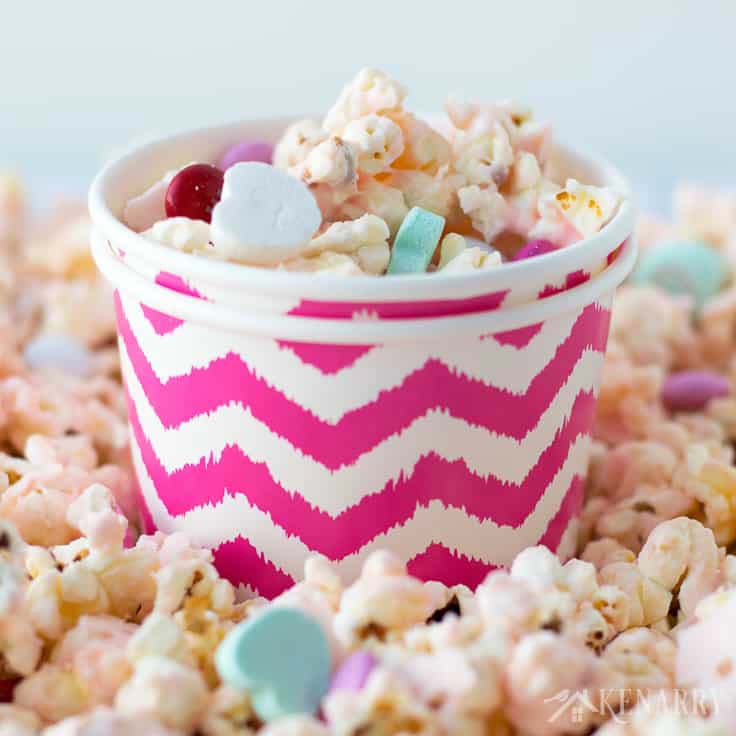 valentines day popcorn mix.