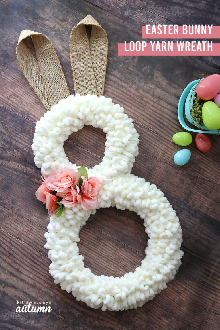 Easter Bunny Wreath {Loop Yarn} 