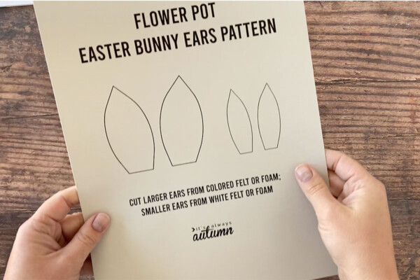 Flower pot Easter bunny ears pattern