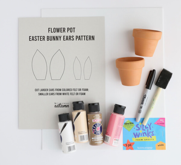 Flower Pot Bunny Craft {Easter craft for kids} - It's Always Autumn