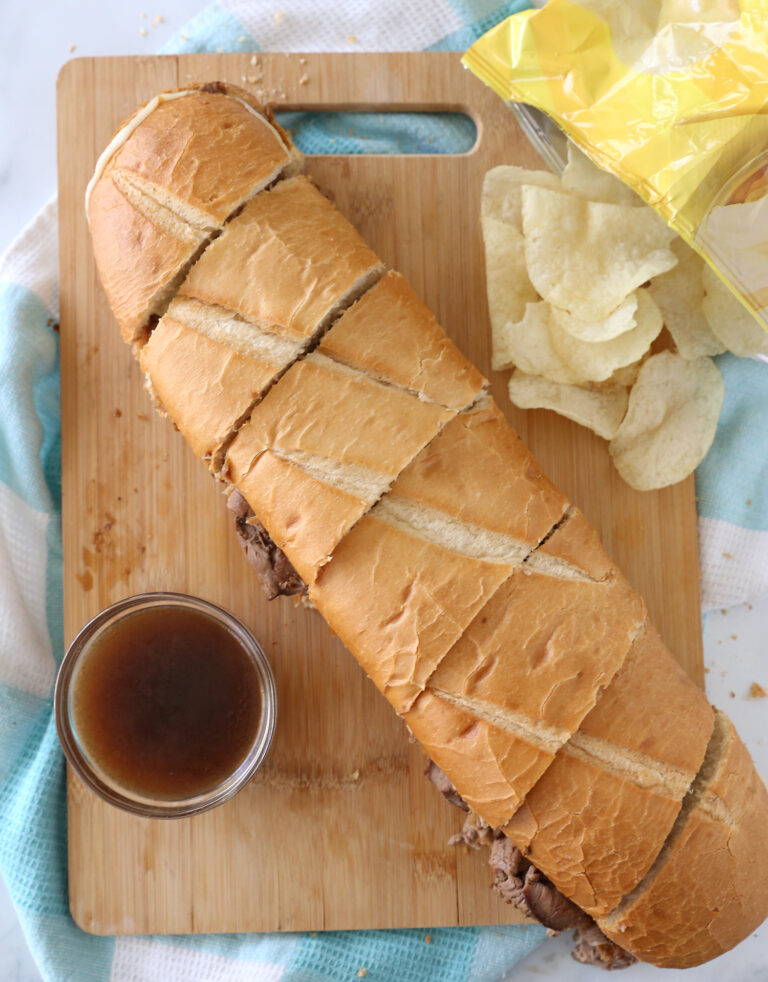 Easy French Bread French Dip Sandwiches - It's Always Autumn