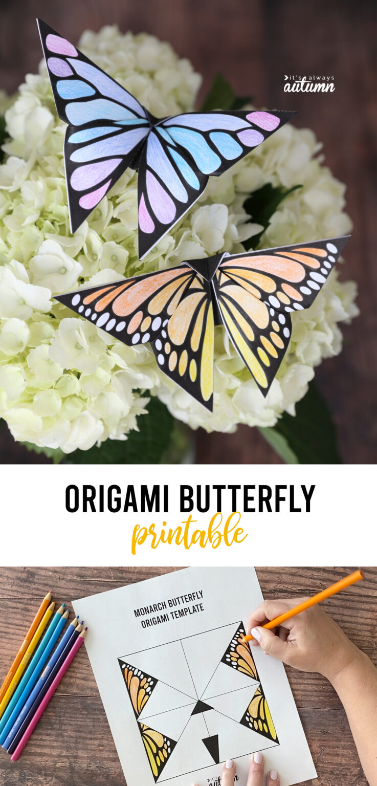 Origami Butterfly Printable Templates - It's Always Autumn