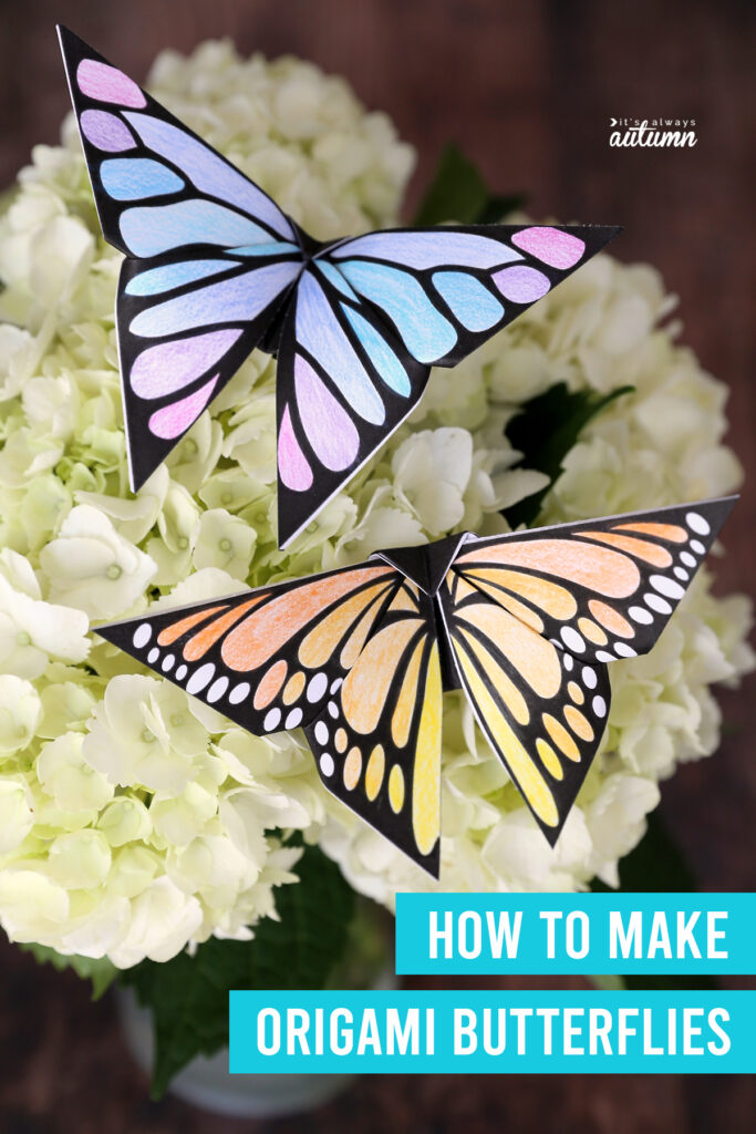 Origami Butterfly Printable Templates - It's Always Autumn