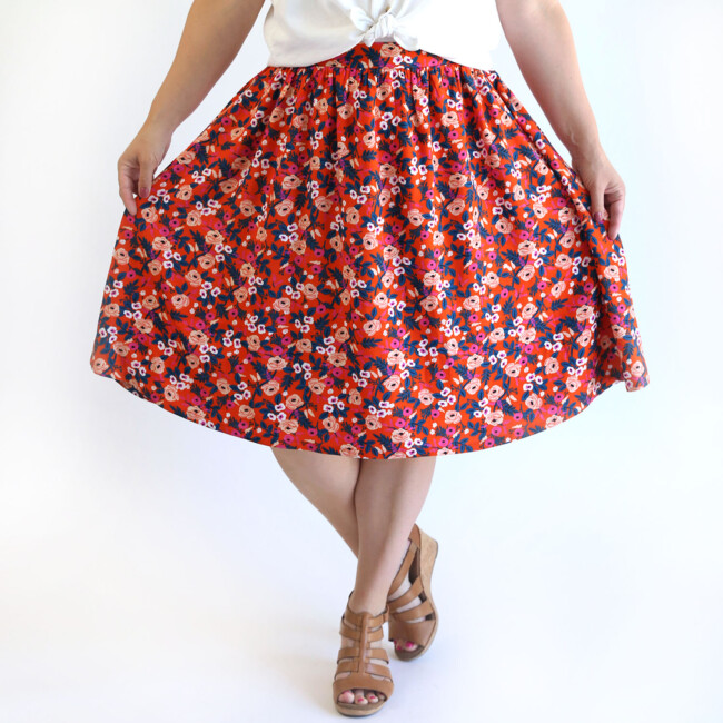 How to Sew a Flat Front Gathered Skirt - It's Always Autumn