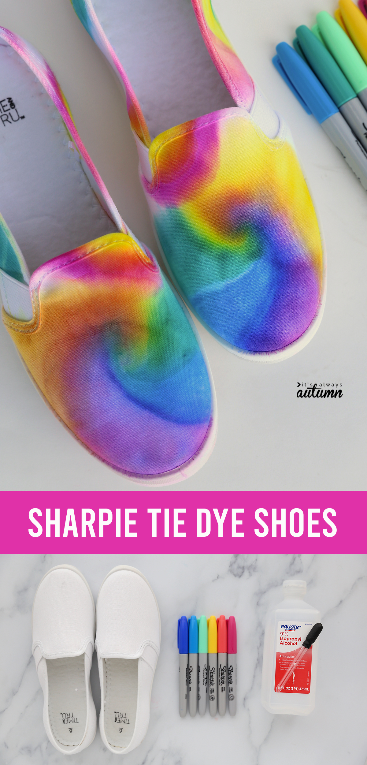 How to Tie Dye Shoes with Sharpie Markers - At Charlotte's House