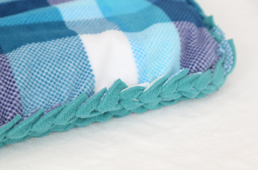 No Sew Fleece Blanket with a Braided Edge It's Always Autumn