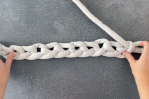 Chain stitch for the first row