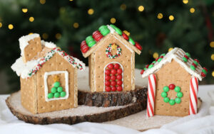 Graham cracker gingerbread houses