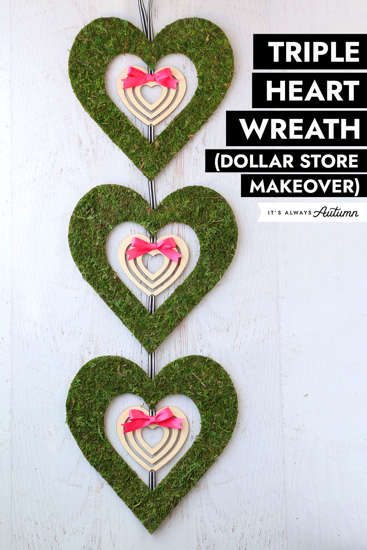 dollar tree wooden heart makeover - Re-Fabbed