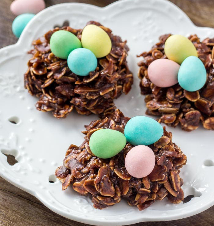 Easter nest no bake cookies.