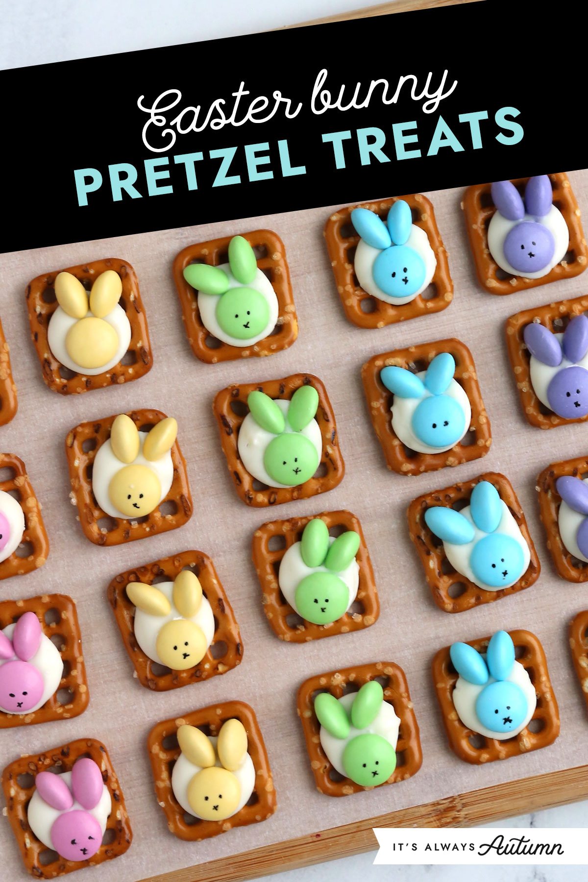 Easter bunny pretzel treats