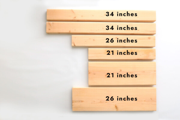 Wood pieces cut to length.