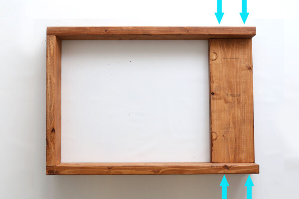 Front lumber piece added to create a box.