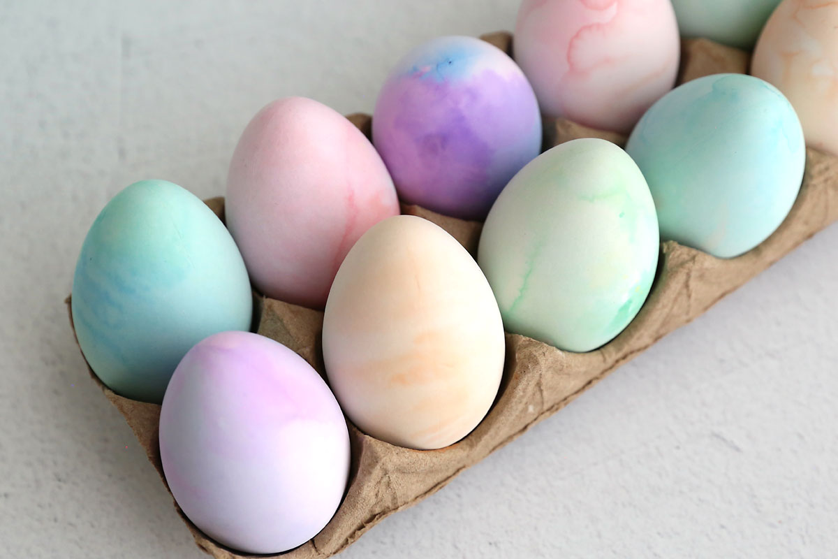 Marker dyed craft eggs.