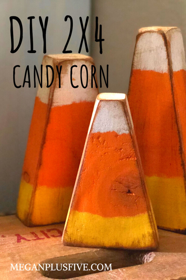 DIY 2x4 Candy Corn craft