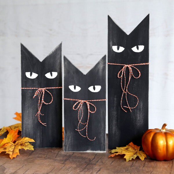 Black cat Halloween craft