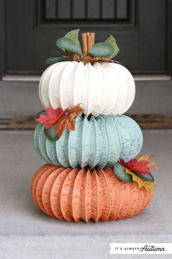 Dryer vent pumpkin stack.