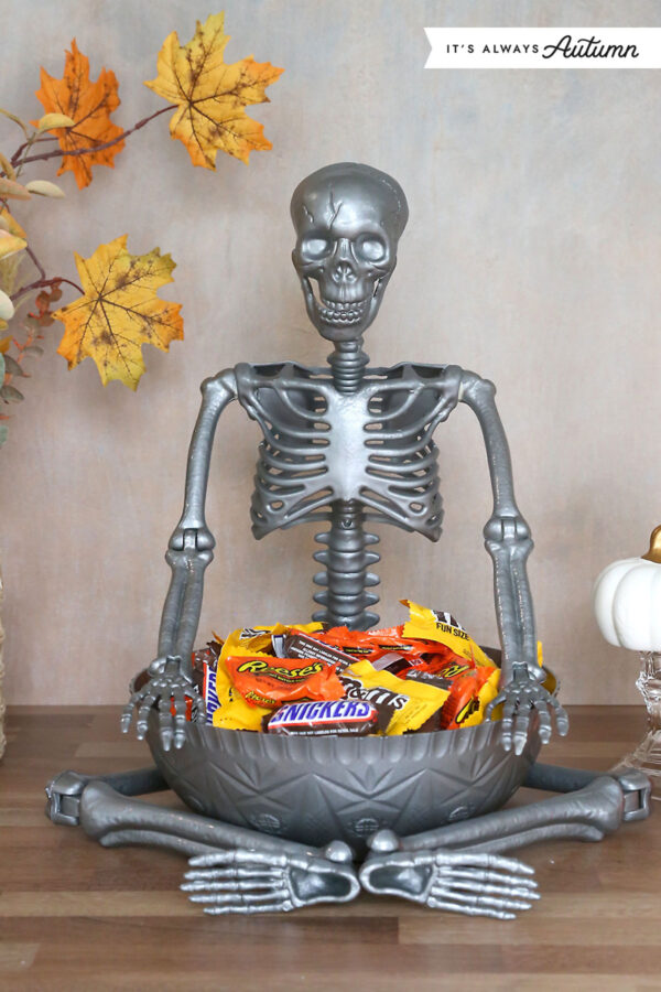 Skeleton candy bowl.