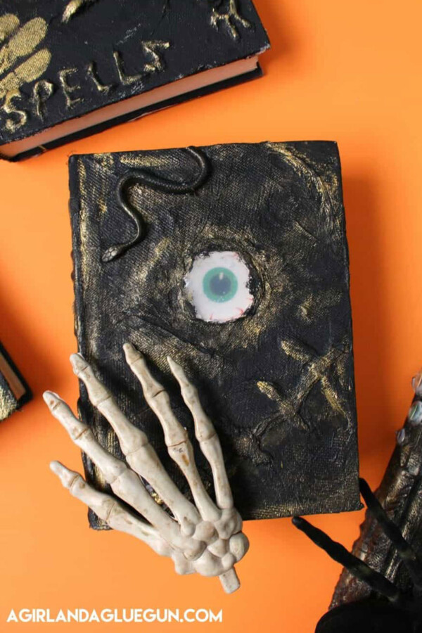 DIY Halloween spellbook craft